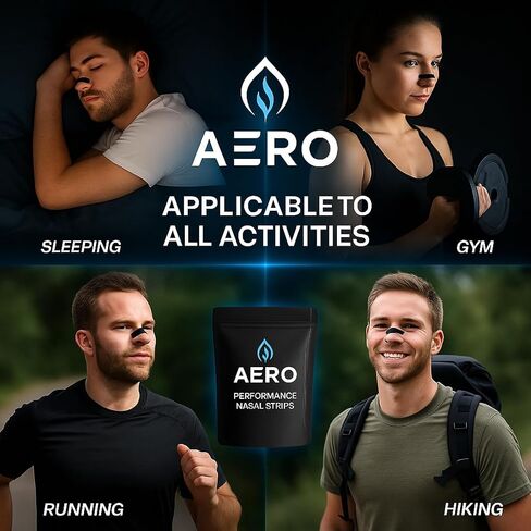 Performance Nasal Strips for Breathing (90 Count) - Oil & Sweat Proof Adhesive - Athletic Nasal Strips for Snoring & Sleeping - Black, Wide Body, Universal Fit, Extra Strength in Saudi Arabia