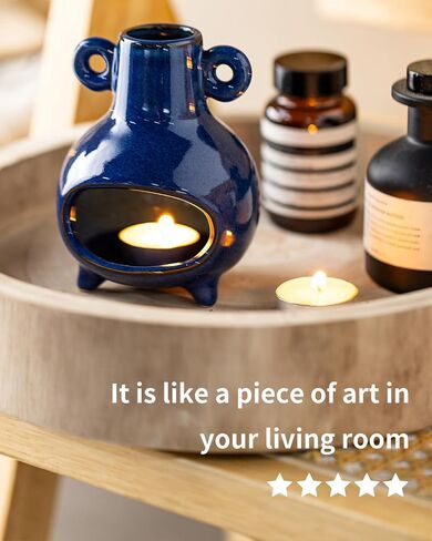 Ceramic Palo Santo Holder, Modern Incense Holder Burner for Sticks Sage Bundles Cone Incense, Chimenea Incense Dish for Meditation Decor, Green in Saudi Arabia