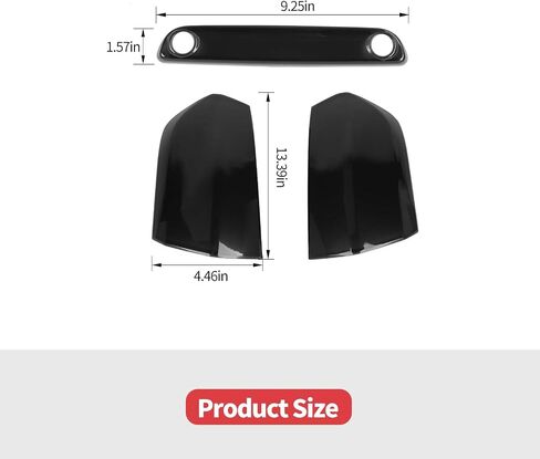 Jimen Compatible with Chrysler 300/300C 2011-2014, 3PCS Third Brake Light Cover & Tail Light Trim in Saudi Arabia