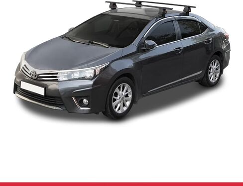 Compatible with Toyota Corolla 11 (E180) 2013-2018 ACE-4 Car Roof Rack Cross Bar Black Aluminium 2 Bars in Saudi Arabia