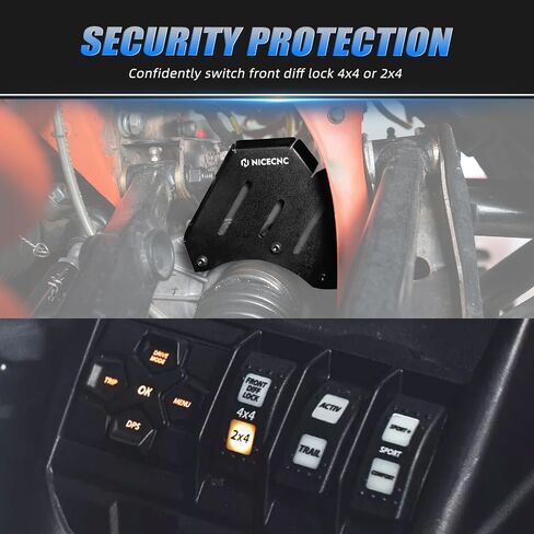 NICECNC Front Drive Actuator Protection Compatible with Can Am X3 R 4x4 RS Turbo DPS 2020, Sport 1000R 4x4 XMR 2019-2021, See Fitments Black in Saudi Arabia