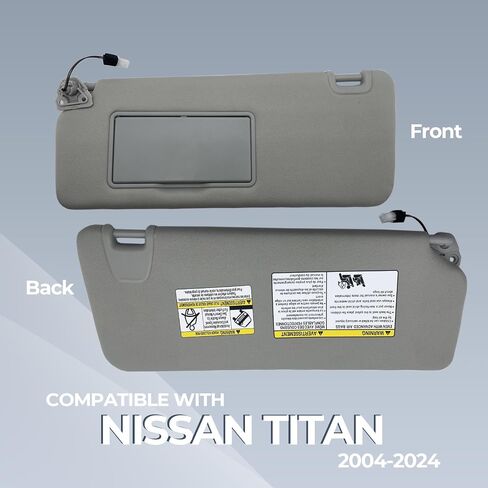 حاجب الشمس من جانب السائق مع استبدال الضوء يناسب Nissan Titan 2004-2024 Sunshade 96401-EZ70B 96401-EZ70B اللون رمادي (رمادي (جانب السائق)) in Saudi Arabia