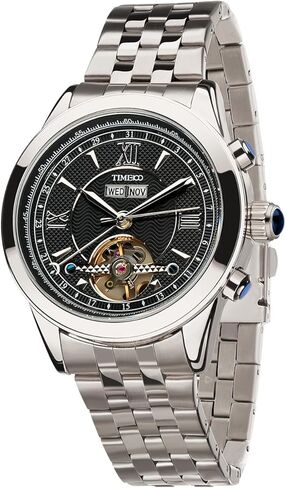 ساعة أوتوماتيكية للرجال ساعة ميكانيكية ذاتية اللف بحزام جلدي أصلي للرجال in Kuwait