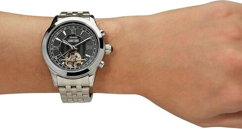 ساعة أوتوماتيكية للرجال ساعة ميكانيكية ذاتية اللف بحزام جلدي أصلي للرجال in Kuwait