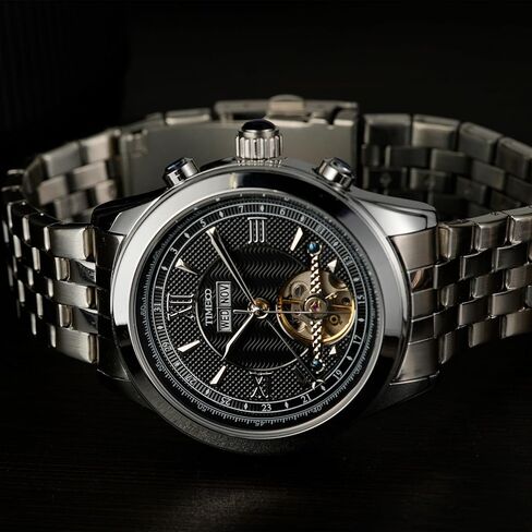 ساعة أوتوماتيكية للرجال ساعة ميكانيكية ذاتية اللف بحزام جلدي أصلي للرجال in Kuwait