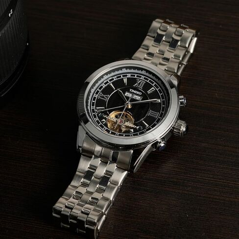 ساعة أوتوماتيكية للرجال ساعة ميكانيكية ذاتية اللف بحزام جلدي أصلي للرجال in Kuwait