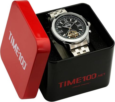 ساعة أوتوماتيكية للرجال ساعة ميكانيكية ذاتية اللف بحزام جلدي أصلي للرجال in Kuwait