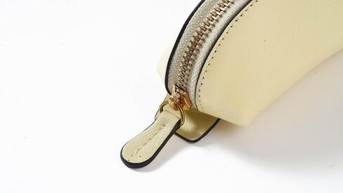 حقيبة أقلام رصاص من الجلد الطبيعي من كوكاتو، حامل إكسسوارات، حقيبة قرطاسية، حافظة أقلام بسحاب للعمل والمكتب (كابتشينو) in Kuwait