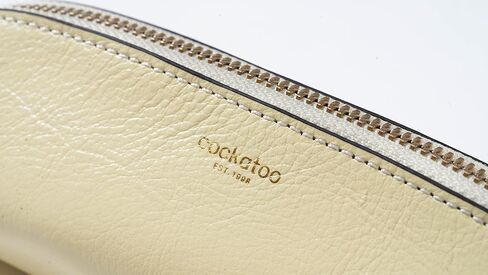 حقيبة أقلام رصاص من الجلد الطبيعي من كوكاتو، حامل إكسسوارات، حقيبة قرطاسية، حافظة أقلام بسحاب للعمل والمكتب (كابتشينو) in Kuwait