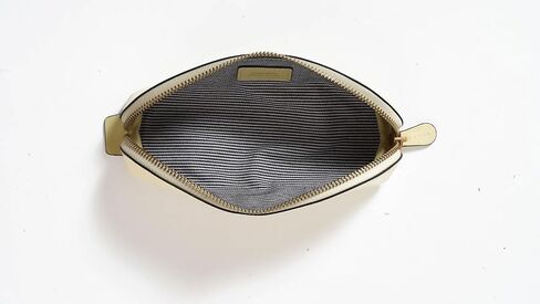 حقيبة أقلام رصاص من الجلد الطبيعي من كوكاتو، حامل إكسسوارات، حقيبة قرطاسية، حافظة أقلام بسحاب للعمل والمكتب (كابتشينو) in Kuwait