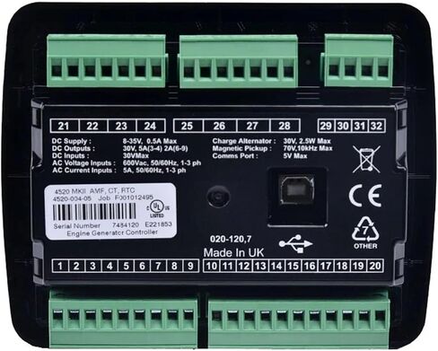 DSE4520 MKII لوحة تحكم مولد الديزل وحدة التحكم التلقائي في انقطاع التيار الكهربائي in Saudi Arabia