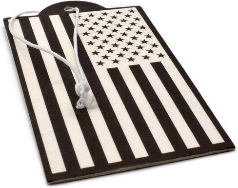 Elektroplate Inverted Black and White American Flag Automotive Air Fresheners for Vehicles | New Car Scent (6-Pack) | Made in the USA in Saudi Arabia