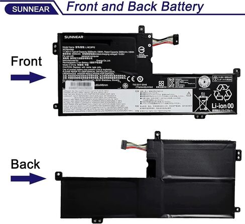 L18L3P72 Laptop Battery Replacement with ThinkPad X13 Yoga 1st Gen ThinkPad X390 Yoga Series 02DL021 SB10K97659 5B10W13927 L18M3P72 02DL022 SB10K97660 L19M3P71 02HM886 11.55V 51Wh in Saudi Arabia