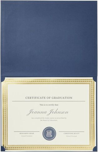 حاملي الشهادات باللون العنابي، أغطية دبلوم بحجم الحروف مع حدود من رقائق الذهب (12 حزمة) in Saudi Arabia