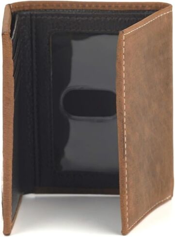ARIAT Trifold Brindle Calf Hair Wallet, Brown in Saudi Arabia