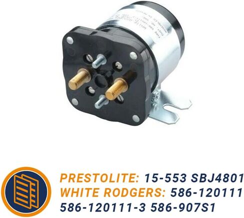 مكونات الملف اللولبي الأبيض الأصلي الجديد من Rodgers Plus متوافقة مع Club Car Prestolite White EZ Go Ezgo Club Car 48 فولت للخدمة الشاقة حسب أرقام الأجزاء 15553 SBJ4801 586120111 5861201113 586907S1 in Kuwait