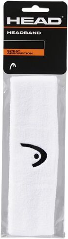 HEAD Headband - Tennis Sweatbands for Women and Men - Sweat Absorption Head Bands, Black in Kuwait