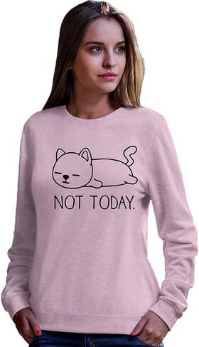 سترة Go All Out للكبار Not Today Funny Cat ذات رقبة دائرية in Saudi Arabia