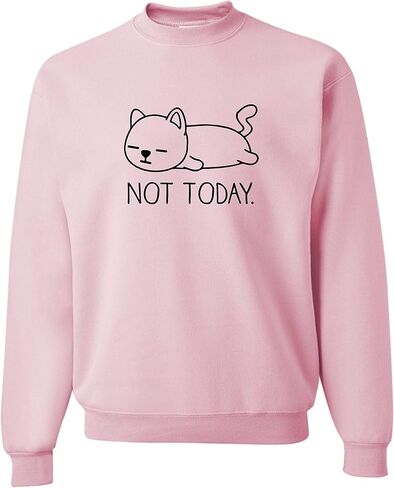 سترة Go All Out للكبار Not Today Funny Cat ذات رقبة دائرية in Saudi Arabia