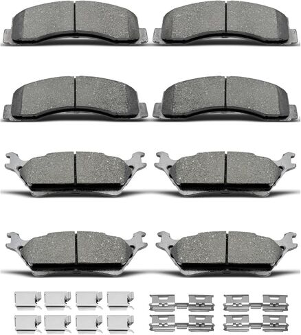 D1414 D1602 8pcs Ceramic Front Rear Brake Pads With Clips Fit For 2012-2020 For Ford F-150 in Saudi Arabia