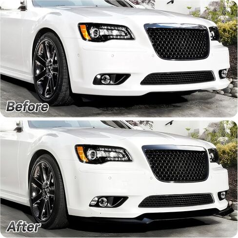 ZXMOTO Front Bumper Lip Spoiler Splitter Body Kit ABS Fit for Chrysler 300 C/S/Limited/Touring 2015 2016 2017 2018 2019 2020 2021 2022 2023 Matte Black in Saudi Arabia