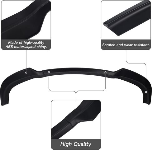 ZXMOTO Front Bumper Lip Spoiler Splitter Body Kit ABS Fit for Chrysler 300 C/S/Limited/Touring 2015 2016 2017 2018 2019 2020 2021 2022 2023 Matte Black in Saudi Arabia