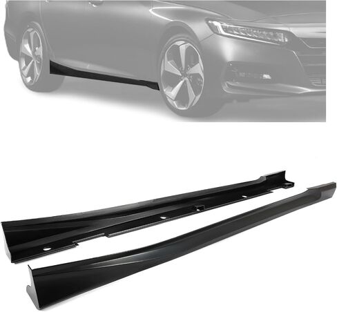 زوج تنورة جانبية من HECASA متوافق مع 2018-2022 Honda Accord 4 أبواب جميع الموديلات لوحة مقسم تمديد ABS بلاستيك أسود (قطعتان) in Saudi Arabia