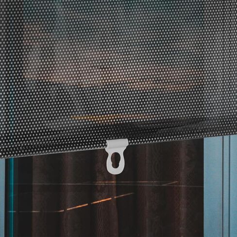 Gnome Retractable Car Windshield Shade Black PVC Sunshade with Metal Rods 49.21 X 15.74 Inches Heat Insulation Easy Installation Ideal for Side and Rear Front Windows in Saudi Arabia