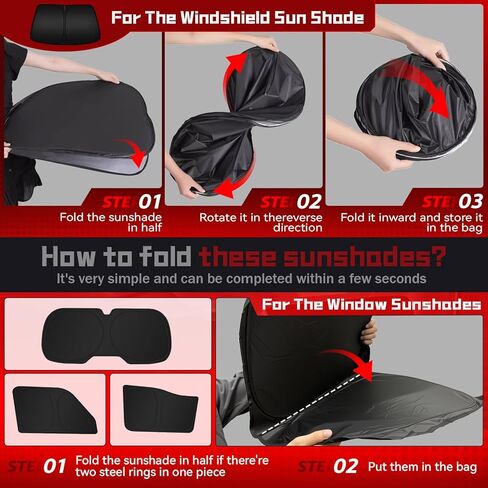 ARISMOTOR Car Window Shades for Toyota Land Cruiser Prado 250 2024-2026, Custom Fit Foldable Side Rear Windshield Sunshade Sun UV Rays & Privacy Curtains Protection for Camping, Napping, Relaxing in Kuwait