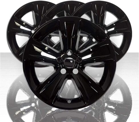 مجموعة من 4 أغطية عجلات ذات 5 قضبان مقاس 18 بوصة باللون الأسود اللامع لسيارة دودج تشالنجر SXT 2015-2023 in Kuwait