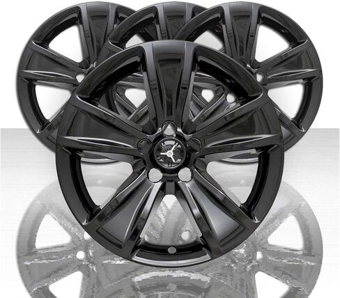 مجموعة من 4 أغطية عجلات ذات 5 قضبان مقاس 18 بوصة باللون الأسود اللامع لسيارة دودج تشالنجر SXT 2015-2023 in Kuwait