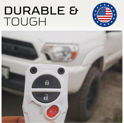 AJT DESIGN Replacement Key Fob Case for 2007-2017 Tundra / 2005-2015 Tacoma - Custom Made in USA - Army Green in Kuwait