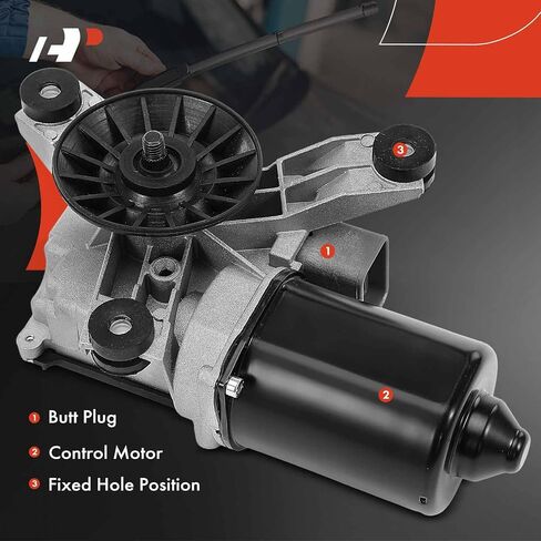 A-Premium Front Windshield Wiper Motor Compatible with Chevrolet & GMC Models - C1500/C2500/C3500/K1500/K2500/K3500 1988-1990, P20 1989, P30 1989-1990, P2500 1989, P3500 1989-1990, 5-Pin in Saudi Arabia