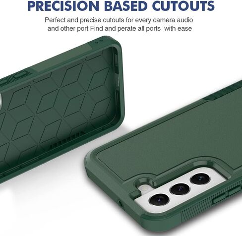 for Samsung Galaxy S22 Case: Dual Layer Protective Heavy Duty Cell Phone Cover Shockproof Rugged with Screen Protector - Military Protection Bumper Tough - Samsung Galaxy S22 5G 2022, 6.1 inch, Black in Kuwait