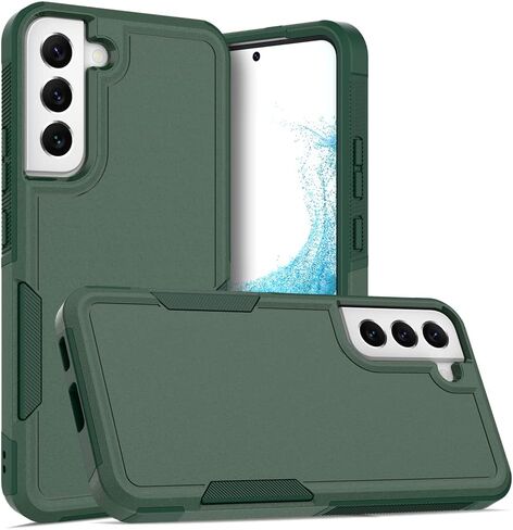 for Samsung Galaxy S22 Case: Dual Layer Protective Heavy Duty Cell Phone Cover Shockproof Rugged with Screen Protector - Military Protection Bumper Tough - Samsung Galaxy S22 5G 2022, 6.1 inch, Black in Kuwait