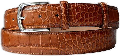 Mens Crocodile Pattern Italian Leather Belt in Saudi Arabia