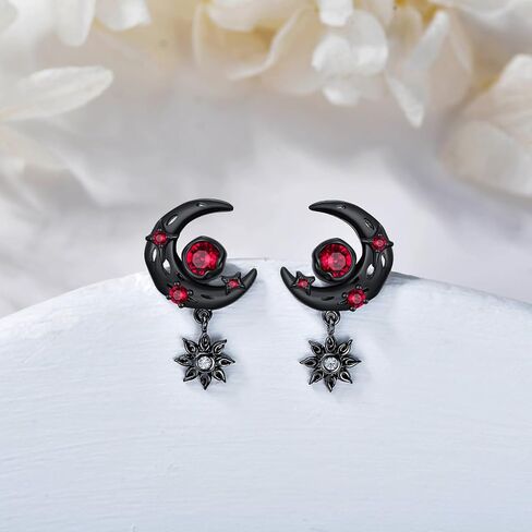 OHAYOO Sun and Moon Earrings 925 Sterling Silver Earrings Celestial Mismatched Stud Earrings Celestial Jewelry Gifts for Women in Saudi Arabia