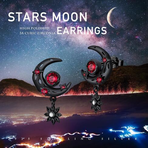 OHAYOO Sun and Moon Earrings 925 Sterling Silver Earrings Celestial Mismatched Stud Earrings Celestial Jewelry Gifts for Women in Saudi Arabia