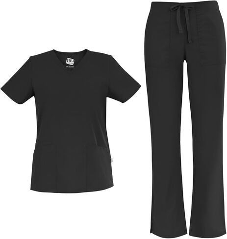 Maevn TRU TC 19102 Women's V-neck & Straight Leg Pant Set in Saudi Arabia