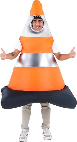 زي قابل للنفخ للبالغين، زي مخروطي مروري قابل للنفخ، بدلة حيوانات مضحكة قابلة للنفخ للهالوين - للرجال والنساء in Saudi Arabia