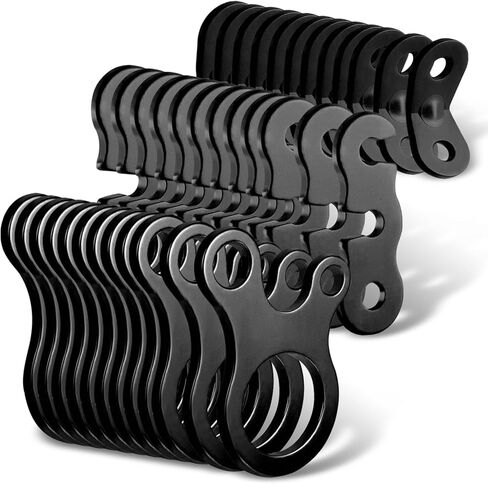 Tent Stakes Tent Rope Tensioner - 36PCS - 3 Type Alloy Camping Tent Guyline Cord Adjuster Combination Camping Gear, Red in Kuwait