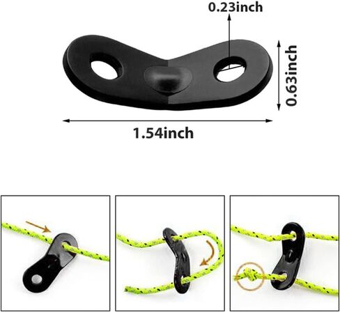 Tent Stakes Tent Rope Tensioner - 36PCS - 3 Type Alloy Camping Tent Guyline Cord Adjuster Combination Camping Gear, Red in Kuwait