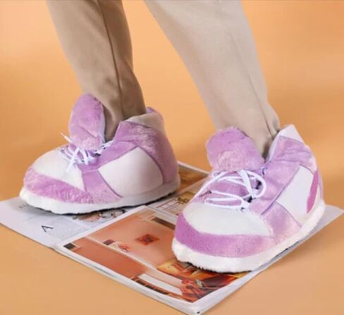 Warm Sneaker Slippers Anti Slip Soft Comfy House Shoes Plush Fuzzy Slide One Size Fits Most Bigfoot Gift Winter Fluffy Slides For Indoor Outdoor in Saudi Arabia