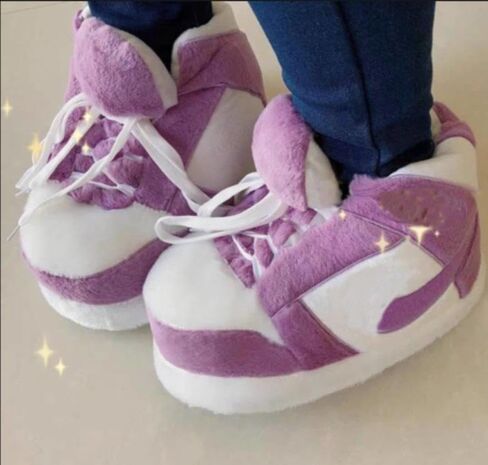 Warm Sneaker Slippers Anti Slip Soft Comfy House Shoes Plush Fuzzy Slide One Size Fits Most Bigfoot Gift Winter Fluffy Slides For Indoor Outdoor in Saudi Arabia