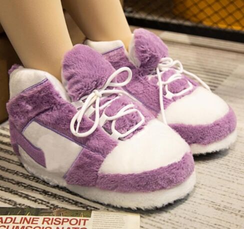 Warm Sneaker Slippers Anti Slip Soft Comfy House Shoes Plush Fuzzy Slide One Size Fits Most Bigfoot Gift Winter Fluffy Slides For Indoor Outdoor in Saudi Arabia
