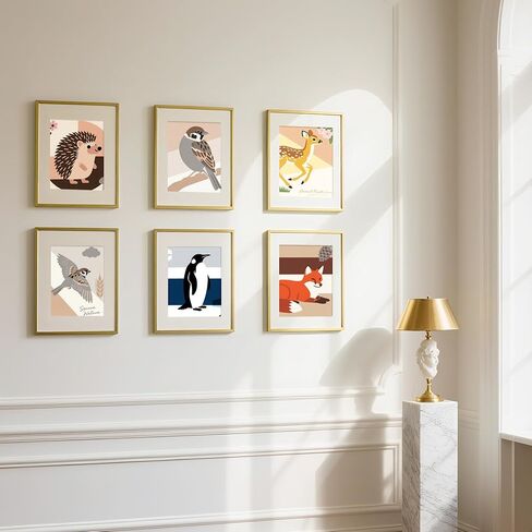 إطار صورة من الألومنيوم مقاس 11 × 14 ذهبي من upsimples، صورة عرض مقاس 8 × 10 مع حصيرة أو 11 × 14 بدون حصيرة، إطار ملصق معدني معلق على الحائط مع غطاء أكريليك، عبوة واحدة in Kuwait