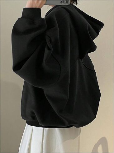 Verdusa Women's Zip Up Hoodies Fall Fashion Outfits Comfrt Hoodie Streetwear Long Sleeve Sweatshirt in Saudi Arabia