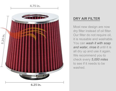 Rtunes Racing Cold Air Intake Kit + Filter Combo RED Compatible For 06-11 Honda Civic Si 2.0L I4 in Saudi Arabia