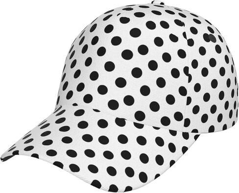 Cute Polka Dots Pattern Baseball Cap Hats Women Men Fashion Sun Cap Packable Outdoor Adjustable Hat for Women Men in Kuwait