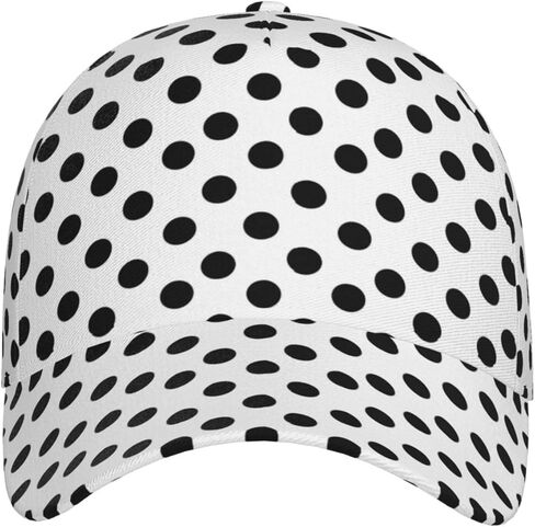 Cute Polka Dots Pattern Baseball Cap Hats Women Men Fashion Sun Cap Packable Outdoor Adjustable Hat for Women Men in Kuwait